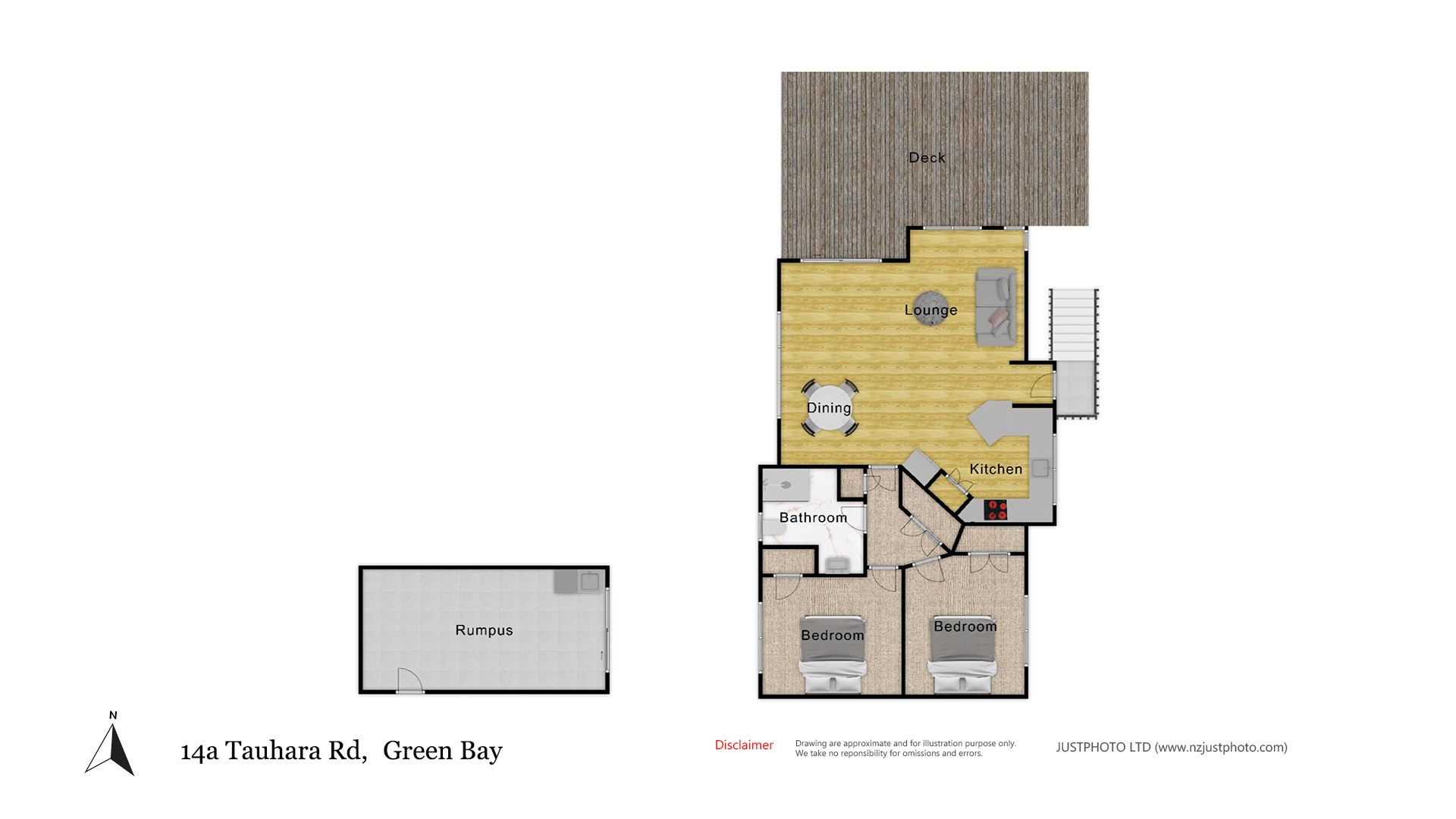14a Tauhara Street, Green Bay, Auckland - Waitakere, 2房, 1浴, House