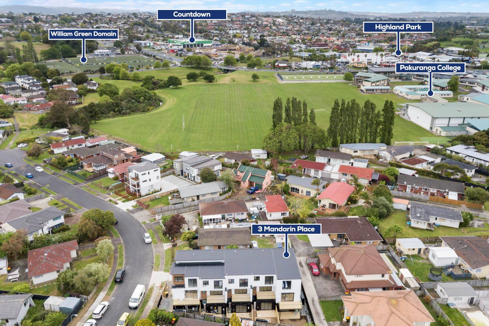 3b Mandarin Place, Half Moon Bay, Manukau City, 3房, 0浴, Townhouse