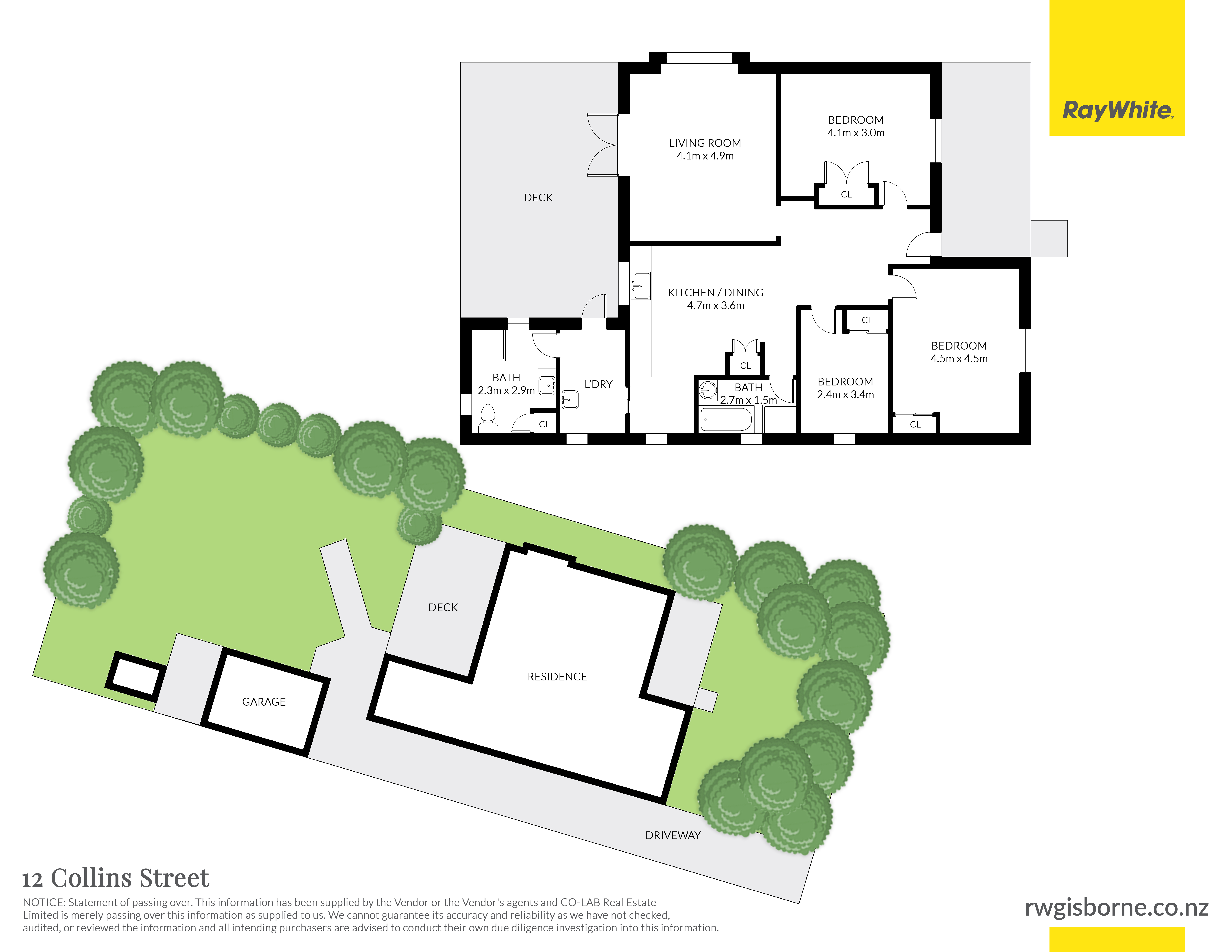 12 Collins Street, Te Hapara, Gisborne, 3 રૂમ, 2 બાથરૂમ, House