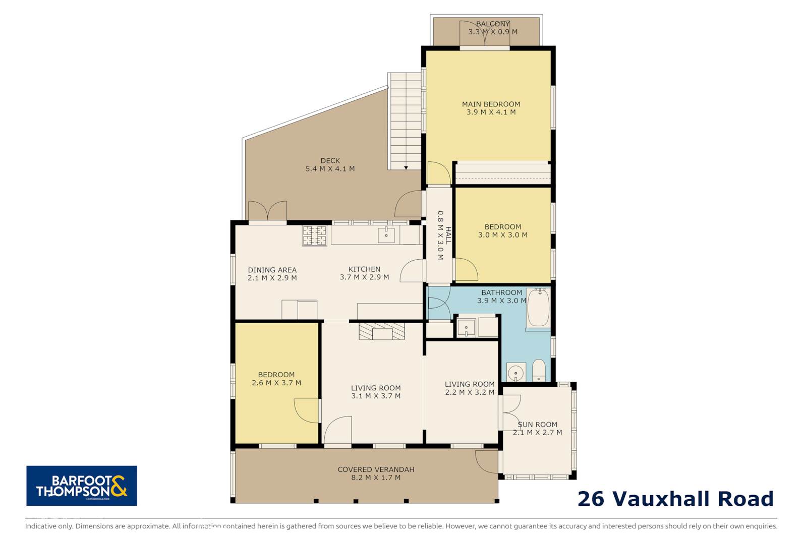 26 Vauxhall Road, Devonport, North Shore City, 3房, 1浴, House