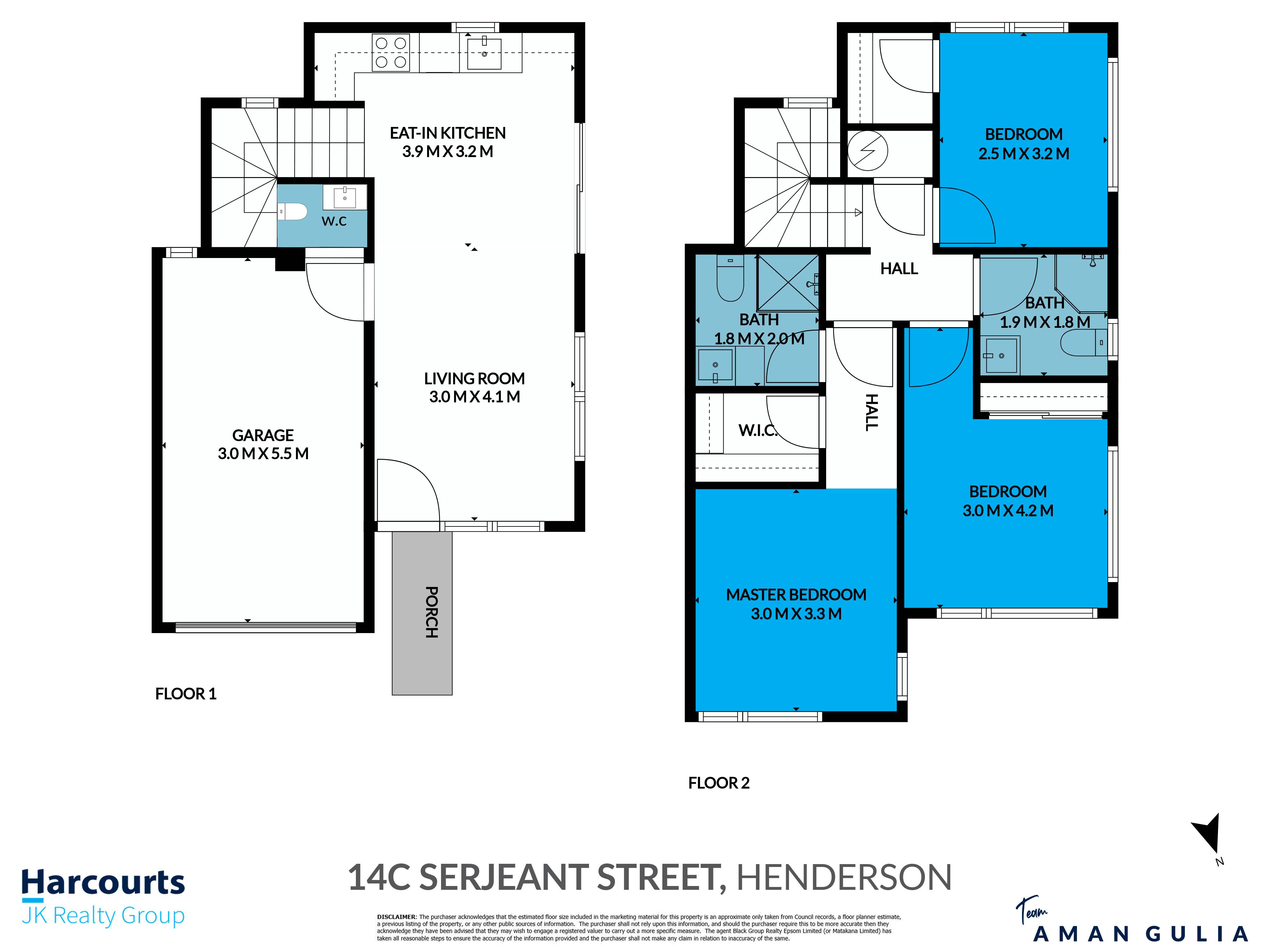 14c Serjeant Street, Henderson, Waitakere City, 3部屋, 2バスルーム, House