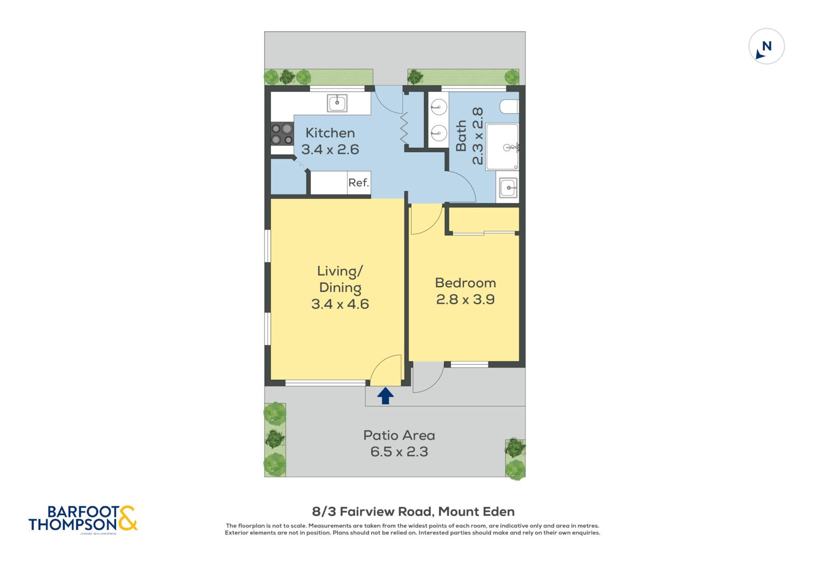 8/3 Fairview Road, Mount Eden, Auckland, 1房, 1浴, Unit