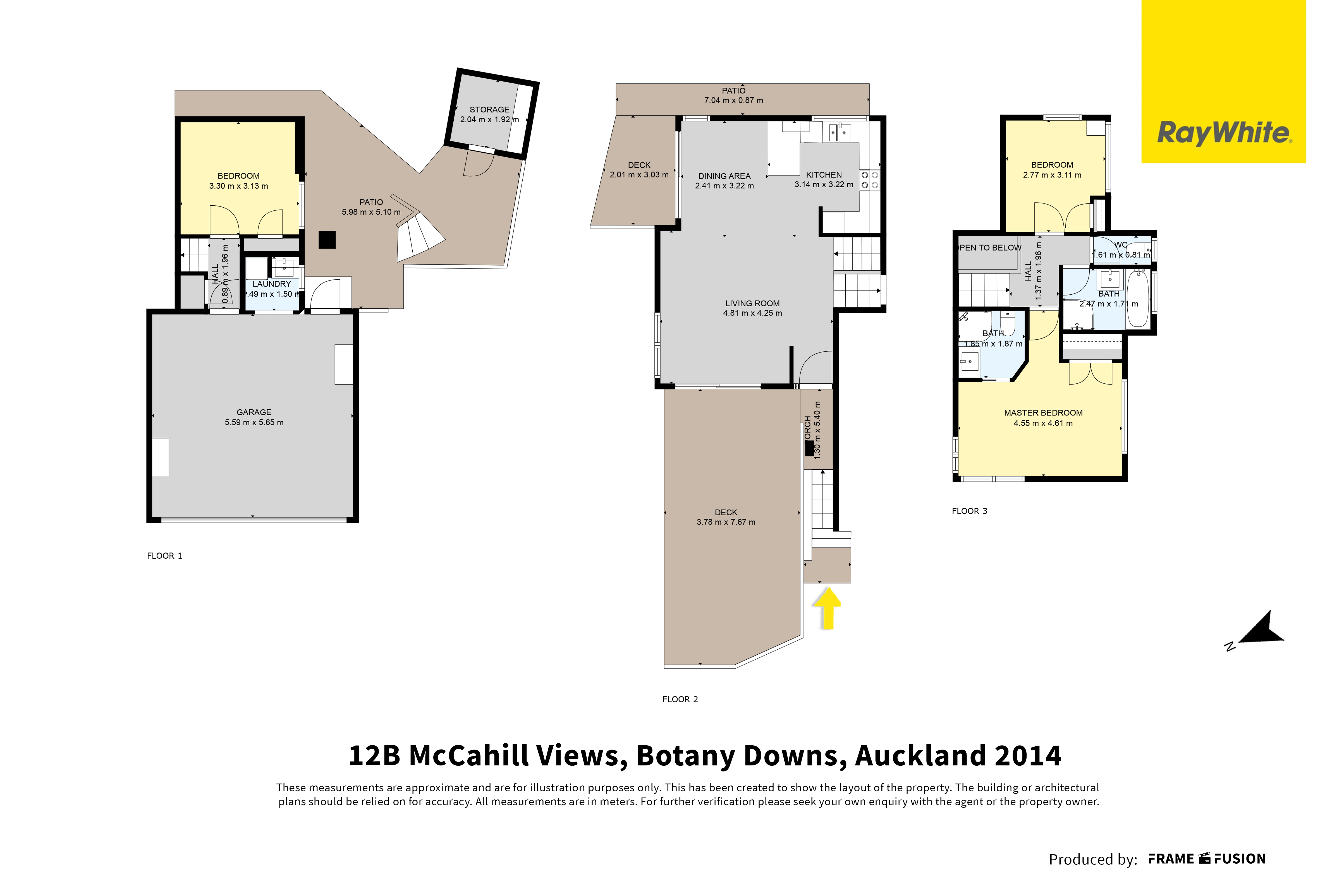 2/12 Mccahill Views, Botany Downs, Manukau City, 3 ห้องนอน, 0 ห้องน้ำ, House
